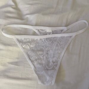 White Lace Thong